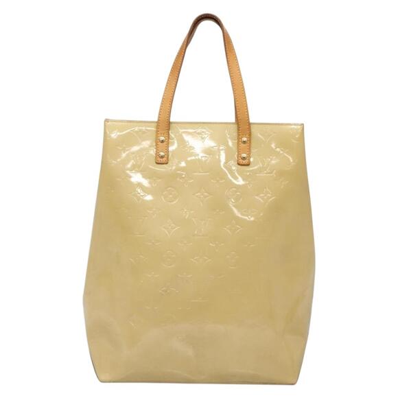 LOUIS VUITTON Monogram Vernis Reade MM Hand Bag Beige M91141 - Picture 2 of 12
